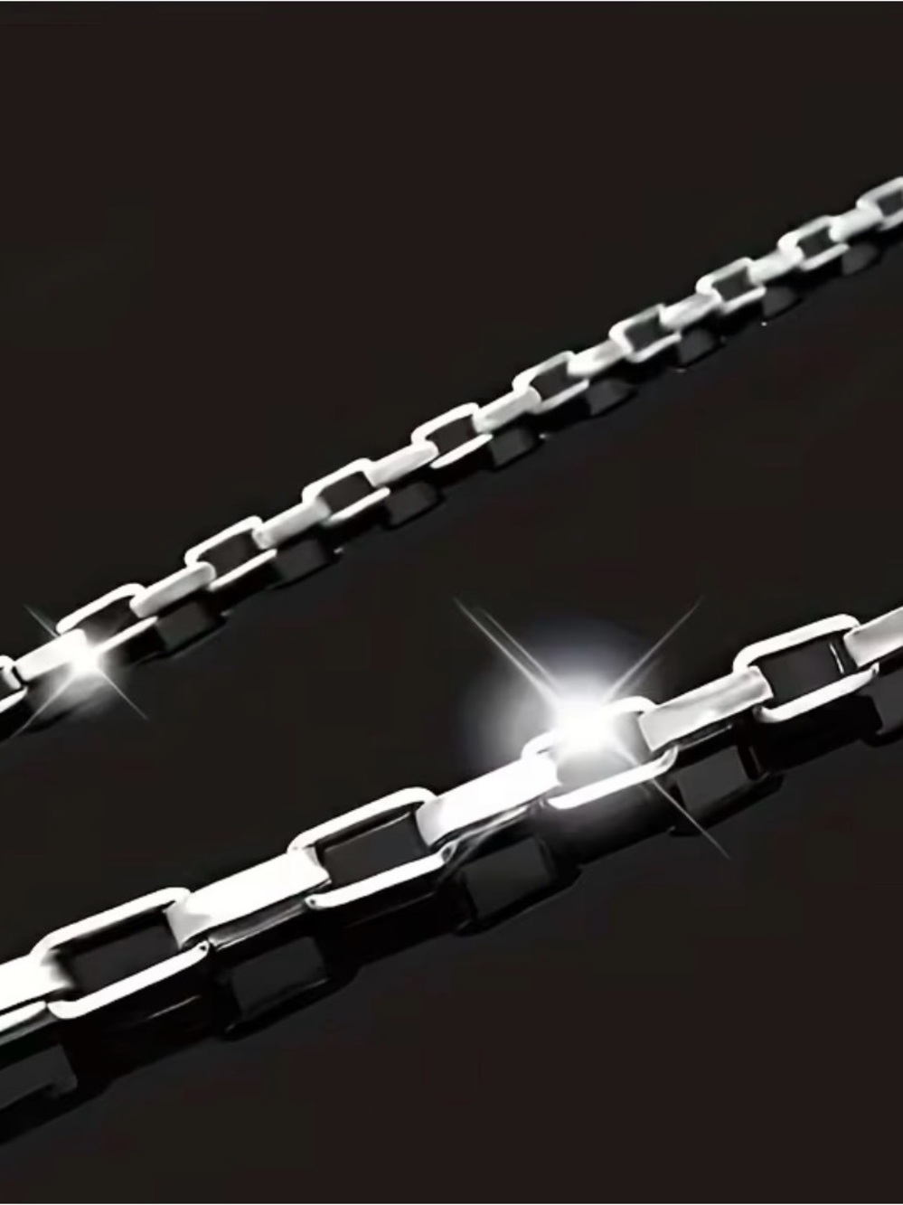 Classic Silver Link Chain Necklace for Men